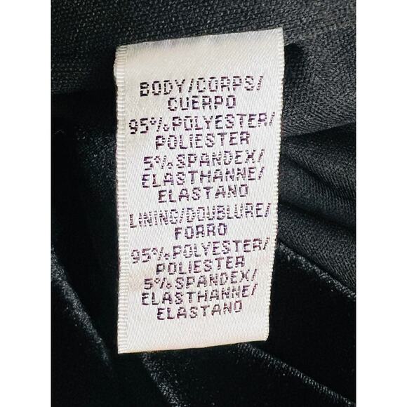 Love by Theia Crew Neck Velvet Fabric Open Back Dress Size 12 Zip Back Closure - Picture 14 of 15